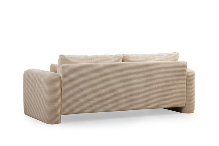 Atelier Del Sofa Sofá de 3 Plazas Lily Beige 215x97x73 cm Confortable y Elegante